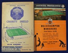 1958 Bolton Wanderers v Wolverhampton Wanderers Charity Shield football programme plus 59