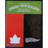 Rare 1980 Canada v New Zealand Rugby Programme: 24pp large format bold, bright issue, hard to