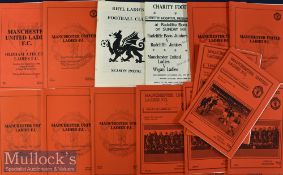 Selection of Manchester Utd Ladies FC 1994-2020 match programmes to include 1994/95 v Leek Town,