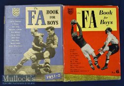 The FA Book for Boys 1951-2 and 1952-3, both with dust jackets