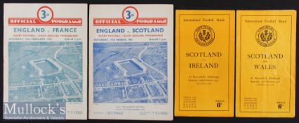 1951 Five Nations Rugby Programmes (4): Lovely selection, Scotland v champions-to-be Ireland (5-6) &