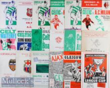Selection of 1960-70s Celtic home and away football programmes with domestic and European fixtures