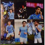 7x Signed Manchester City Colour Photographs Foden, Garcia, Jesus, Gundogan, measures 30x21cm