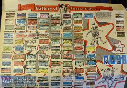 1971/72 The Bobby Moore Gallery of Soccer Side Large Chart with 100 mirror card football teams by