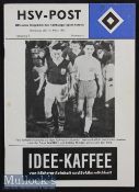 1960/61 Hamburg v Burnley Football programme European Cup played March 15th, light creases and