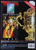 RWC 1995 Official Souvenir Rugby Programme: The sought-after large, heavy S African pre-tourney