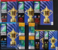 2003 RWC & England’s win complete rugby package: All 48 Programmes incl England’s victorious final