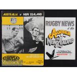 1978/1979 NZ v Australia Rugby Programmes (2): Editions from Auckland (Sept 1978) & Sydney (large,