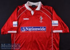 2000/02 Grazioli Swindon Town Match Worn football shirt No 10 to reverse, home shirt in red, short