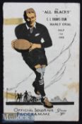Very Rare 1925 NZ in Australia Rugby Programme: Sought-after issue from E.J Thorn’s XV v the All
