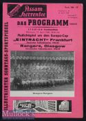 1959/60 Eintracht Frankfurt v Rangers Football Programme European Cup played April 13th, pink