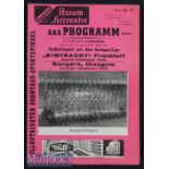 1959/60 Eintracht Frankfurt v Rangers Football Programme European Cup played April 13th, pink