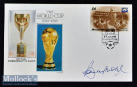 1930-1986 World Cup First Day Cover Signed by Bobby Moore: Official commemorative cover postal