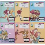 1991 Rugby World Cup Programmes (6): Pool 1 A5 issues from England v NZ, Italy and USA; NZ v USA and