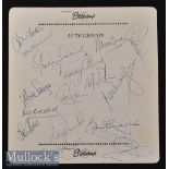 Multi-Signed Manchester United European Double (1968-1991) Dinner Menu with signatures including