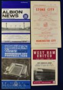 3x Football League Cup Semi Final football programmes to include 63 Birmingham City v Bury, 64 Stoke