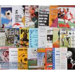 Collection of 96x different friendly and testimonial football programmes 1960s onwards such as 94