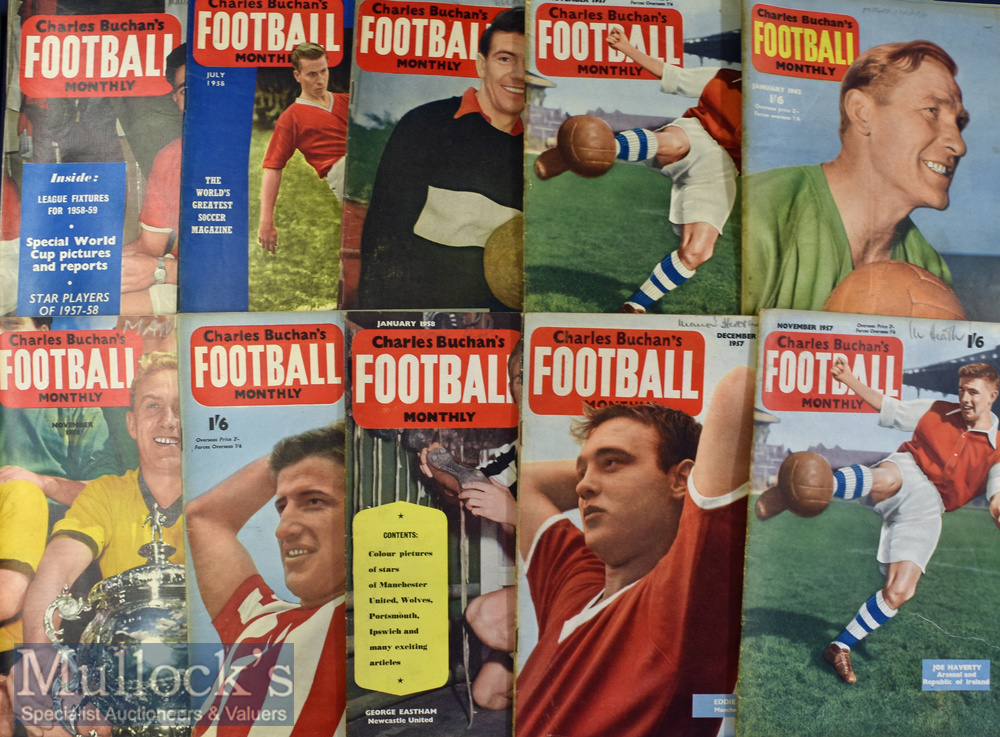 Selection of Charles Buchan’s Football Monthly magazine for 1957-1962 (not continuous) full of