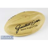 Mint Webb Ellis Leather ‘Wales Rugby Club Greatest Ever’ Ball: Full size ball, yet to be inflated,