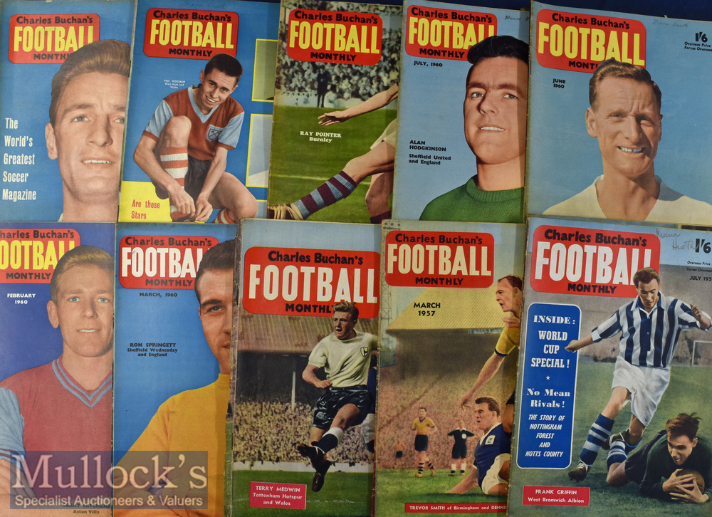 Selection of Charles Buchan’s Football Monthly magazine for 1957-1962 (not continuous) full of - Image 2 of 3
