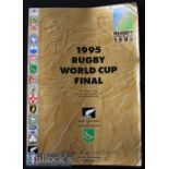 1995 RWC Rugby Final Programme: The huge iconic programme from a huge iconic game and moment for