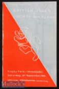 1959 British & Irish Lions in NZ Rugby Programme: 20pp edition for North Auckland’s turn to meet the