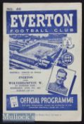 1948/49 Postponed match programme – Everton v Wolverhampton Wanderers 27 April 1949 at Goodison.