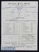 Bert Williams Signed 1943/44 Walsall v Coventry City football programme football league North, 11