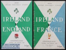1955 Ireland Home Rugby Programmes (2): First of the new-style magazine issues for the hosts, and