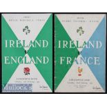 1955 Ireland Home Rugby Programmes (2): First of the new-style magazine issues for the hosts, and