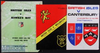 1966 British and I Lions Programmes in N Zealand (3): Issues featuring Wellington, Hawkes Bay &