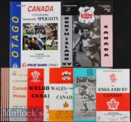 Canada Abroad Rugby Programme Collection (7): v Wales Under 23s 1962, Wales B and a Welsh XV 1971,