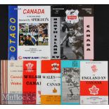 Canada Abroad Rugby Programme Collection (7): v Wales Under 23s 1962, Wales B and a Welsh XV 1971,