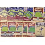 Collection of Burnley home programmes to include 1947/48 Huddersfield Town, 1948/49 Sunderland,