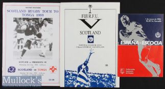 1986/1993 Scotland Abroad Test Rugby Programmes etc (3): Lovely, less-seen issues from trips to