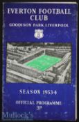 1953/54 at Goodison 18 November 1953 match programme The Army v Scotland. Fair-Good.