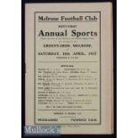 1937 Melrose Rugby Sevens Programme: Regular 8pp yellow paper issue, very good order, results