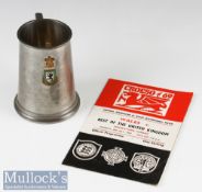 1969 Wales v The Rest of the United Kingdom Players Tankard and Football Programme the tankard