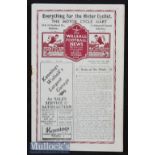 Bert Williams Signed 1938/39 Walsall Reserves v Aston Villa A football programme date 15 Apr,