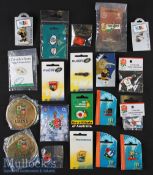 Rugby Badges and Medals (20): Collection of unused modern rugby related colourful lapel badges still