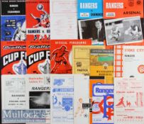 Selection of 1960-70s Rangers home and away football programmes with domestic and European fixtures,