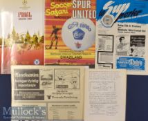 Selection of Manchester Utd away match programmes 1964/65 Strasbourg Racing Club (ICFC), 1977/78