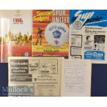 Selection of Manchester Utd away match programmes 1964/65 Strasbourg Racing Club (ICFC), 1977/78