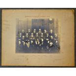 1928-29 Edinburgh Wanderers 1st XV Rugby Team Photo: Approx 22” v 17” large official titled and