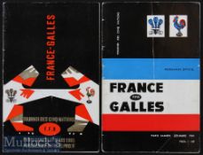 1961 & 1965 France v Wales Rugby Programmes (2): the former being the first of the regular