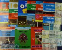 England home match programme internationals v 1972 N. Ireland + ticket, West Germany + ticket,