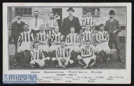 New Brompton FC 1904/05 Postcard depicting the team with postmark and inscribed to reverse