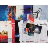 A collection of UEFA European Football memorabilia given to journalists such as press packs, passes,