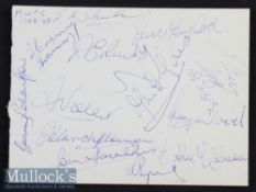 Signed Manchester United ‘Busby Babes’ Autograph Page includes Edwards, Blanchflower, Colman,