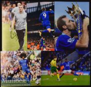 5x Signed Leicester City Colour Photographs Rogers, Vardy, Choudery, etc, measuring 30x21cm approx.